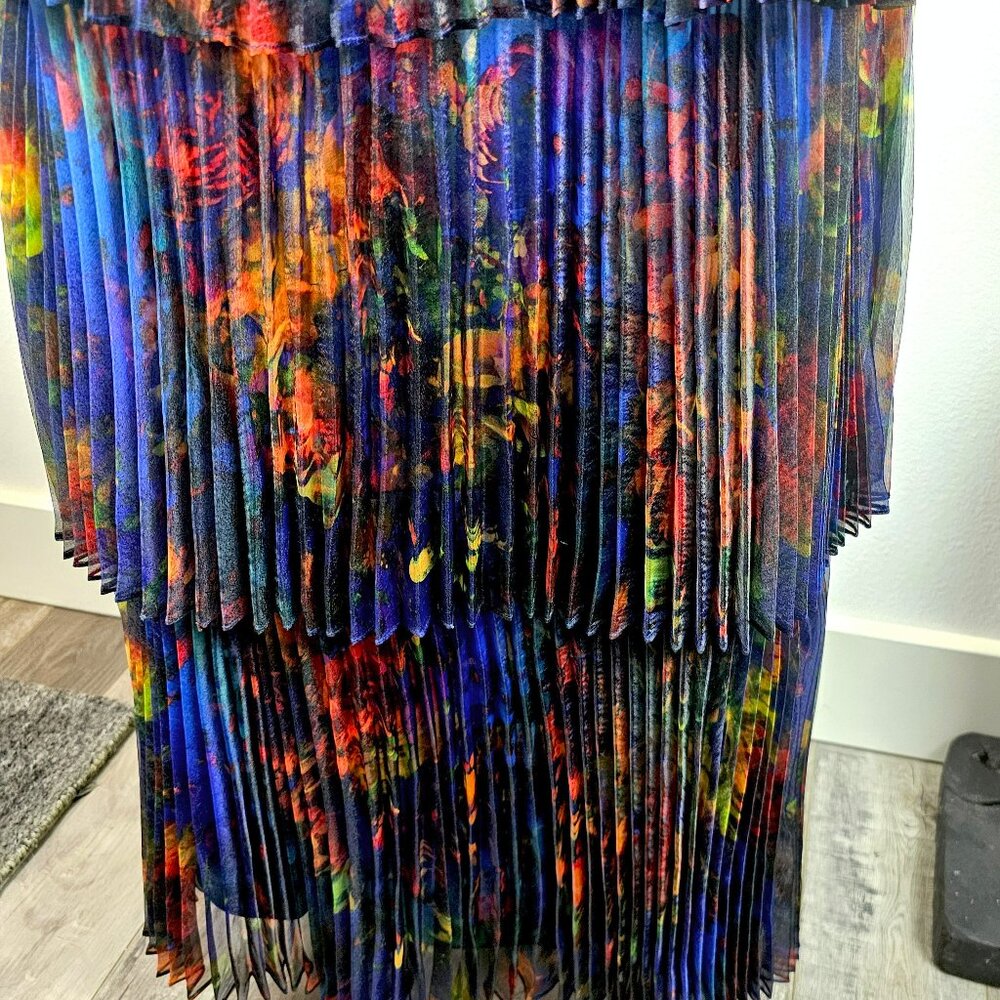 Beautiful Jeweled Tone Tiered One Shoulder Dress - Picture 3 of 10